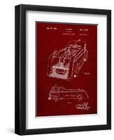 PP462-Burgundy Firetruck 1939 Two Image Patent Poster-Cole Borders-Framed Giclee Print