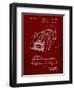 PP462-Burgundy Firetruck 1939 Two Image Patent Poster-Cole Borders-Framed Giclee Print