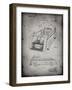 PP462-Faded Grey Firetruck 1939 Two Image Patent Poster-Cole Borders-Framed Giclee Print