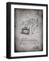 PP462-Faded Grey Firetruck 1939 Two Image Patent Poster-Cole Borders-Framed Giclee Print