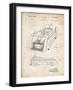 PP462-Vintage Parchment Firetruck 1939 Two Image Patent Poster-Cole Borders-Framed Giclee Print