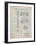 PP47 Antique Grid Parchment-Borders Cole-Framed Giclee Print