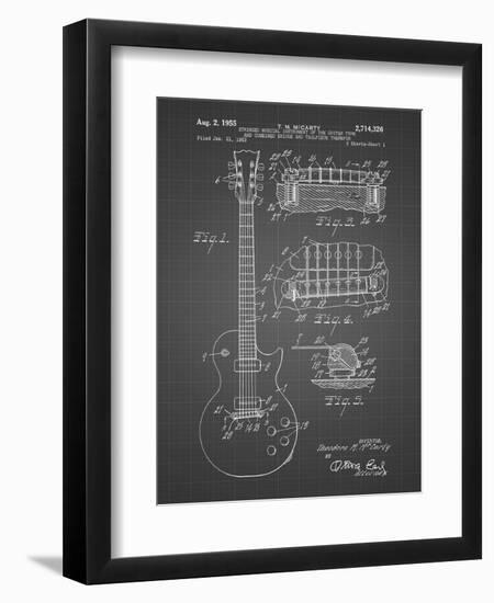 PP47 Black Grid-Borders Cole-Framed Giclee Print