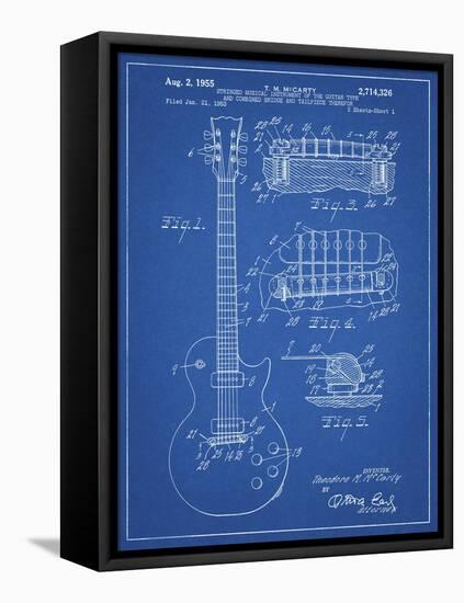 PP47 Blueprint-Borders Cole-Framed Stretched Canvas
