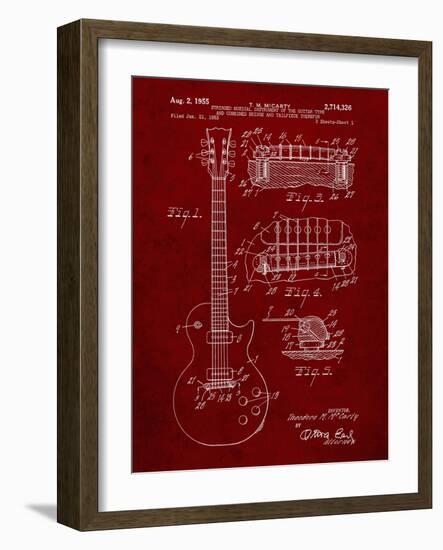 PP47 Burgundy-Borders Cole-Framed Giclee Print