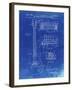 PP47 Faded Blueprint-Borders Cole-Framed Giclee Print