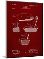 PP475-Burgundy Antique Golf Putter 1903 Patent Poster-Cole Borders-Mounted Giclee Print