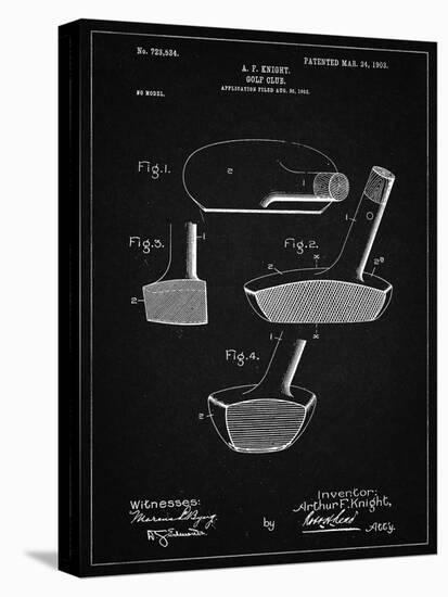 PP475-Vintage Black Antique Golf Putter 1903 Patent Poster-Cole Borders-Stretched Canvas