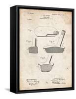 PP475-Vintage Parchment Antique Golf Putter 1903 Patent Poster-Cole Borders-Framed Stretched Canvas