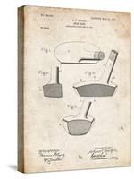 PP475-Vintage Parchment Antique Golf Putter 1903 Patent Poster-Cole Borders-Stretched Canvas