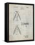 PP476-Antique Grid Parchment Surface Fishing Lure Patent Poster-Cole Borders-Framed Stretched Canvas