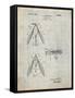 PP476-Antique Grid Parchment Surface Fishing Lure Patent Poster-Cole Borders-Framed Stretched Canvas