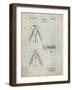 PP476-Antique Grid Parchment Surface Fishing Lure Patent Poster-Cole Borders-Framed Giclee Print