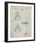PP476-Antique Grid Parchment Surface Fishing Lure Patent Poster-Cole Borders-Framed Giclee Print