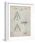 PP476-Antique Grid Parchment Surface Fishing Lure Patent Poster-Cole Borders-Framed Giclee Print