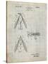 PP476-Antique Grid Parchment Surface Fishing Lure Patent Poster-Cole Borders-Stretched Canvas