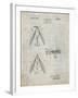 PP476-Antique Grid Parchment Surface Fishing Lure Patent Poster-Cole Borders-Framed Giclee Print