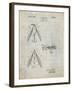 PP476-Antique Grid Parchment Surface Fishing Lure Patent Poster-Cole Borders-Framed Giclee Print