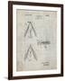 PP476-Antique Grid Parchment Surface Fishing Lure Patent Poster-Cole Borders-Framed Giclee Print