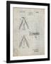 PP476-Antique Grid Parchment Surface Fishing Lure Patent Poster-Cole Borders-Framed Giclee Print