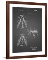 PP476-Black Grid Surface Fishing Lure Patent Poster-Cole Borders-Framed Giclee Print