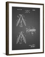 PP476-Black Grid Surface Fishing Lure Patent Poster-Cole Borders-Framed Giclee Print