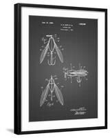 PP476-Black Grid Surface Fishing Lure Patent Poster-Cole Borders-Framed Giclee Print