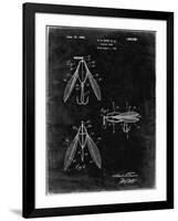 PP476-Black Grunge Surface Fishing Lure Patent Poster-Cole Borders-Framed Giclee Print