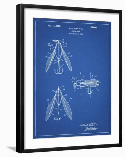 PP476-Blueprint Surface Fishing Lure Patent Poster-Cole Borders-Framed Giclee Print