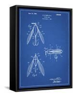 PP476-Blueprint Surface Fishing Lure Patent Poster-Cole Borders-Framed Stretched Canvas