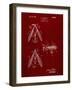 PP476-Burgundy Surface Fishing Lure Patent Poster-Cole Borders-Framed Giclee Print
