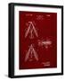 PP476-Burgundy Surface Fishing Lure Patent Poster-Cole Borders-Framed Giclee Print