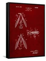 PP476-Burgundy Surface Fishing Lure Patent Poster-Cole Borders-Framed Stretched Canvas