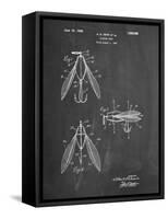 PP476-Chalkboard Surface Fishing Lure Patent Poster-Cole Borders-Framed Stretched Canvas