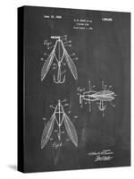 PP476-Chalkboard Surface Fishing Lure Patent Poster-Cole Borders-Stretched Canvas