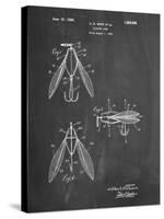 PP476-Chalkboard Surface Fishing Lure Patent Poster-Cole Borders-Stretched Canvas