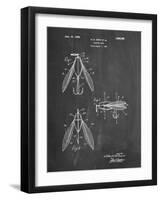 PP476-Chalkboard Surface Fishing Lure Patent Poster-Cole Borders-Framed Giclee Print