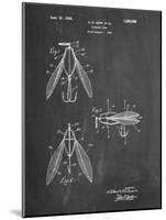 PP476-Chalkboard Surface Fishing Lure Patent Poster-Cole Borders-Mounted Giclee Print