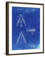 PP476-Faded Blueprint Surface Fishing Lure Patent Poster-Cole Borders-Framed Giclee Print