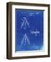 PP476-Faded Blueprint Surface Fishing Lure Patent Poster-Cole Borders-Framed Giclee Print