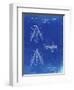 PP476-Faded Blueprint Surface Fishing Lure Patent Poster-Cole Borders-Framed Giclee Print