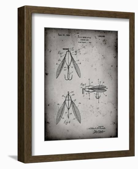 PP476-Faded Grey Surface Fishing Lure Patent Poster-Cole Borders-Framed Giclee Print