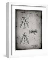 PP476-Faded Grey Surface Fishing Lure Patent Poster-Cole Borders-Framed Giclee Print