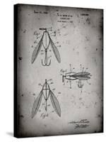 PP476-Faded Grey Surface Fishing Lure Patent Poster-Cole Borders-Stretched Canvas