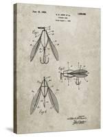 PP476-Sandstone Surface Fishing Lure Patent Poster-Cole Borders-Stretched Canvas