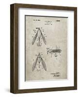 PP476-Sandstone Surface Fishing Lure Patent Poster-Cole Borders-Framed Giclee Print