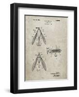 PP476-Sandstone Surface Fishing Lure Patent Poster-Cole Borders-Framed Giclee Print