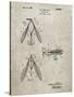 PP476-Sandstone Surface Fishing Lure Patent Poster-Cole Borders-Stretched Canvas