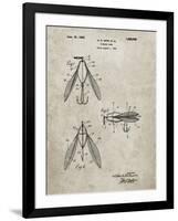 PP476-Sandstone Surface Fishing Lure Patent Poster-Cole Borders-Framed Giclee Print