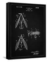 PP476-Vintage Black Surface Fishing Lure Patent Poster-Cole Borders-Framed Stretched Canvas